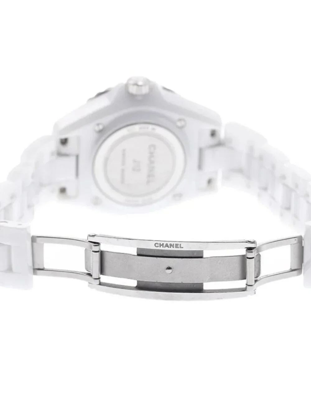 CHANEL J12 H5703 White ceramic 12P diamond white Dial Quartz Ladies Watch_966459